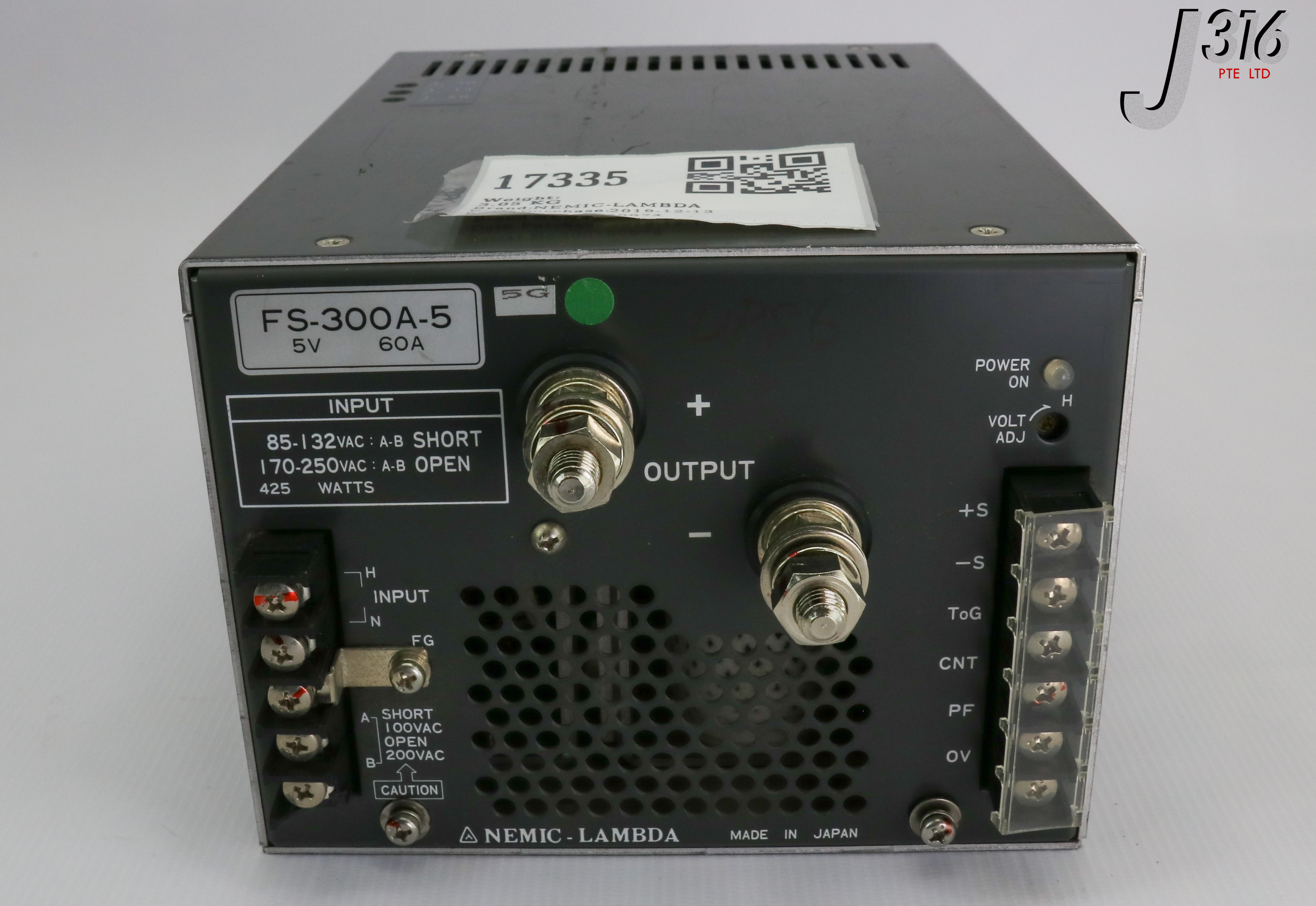 17335 Nemic Lambda Power Supply 5v 60a Fs 300a 5 J316gallery 6916